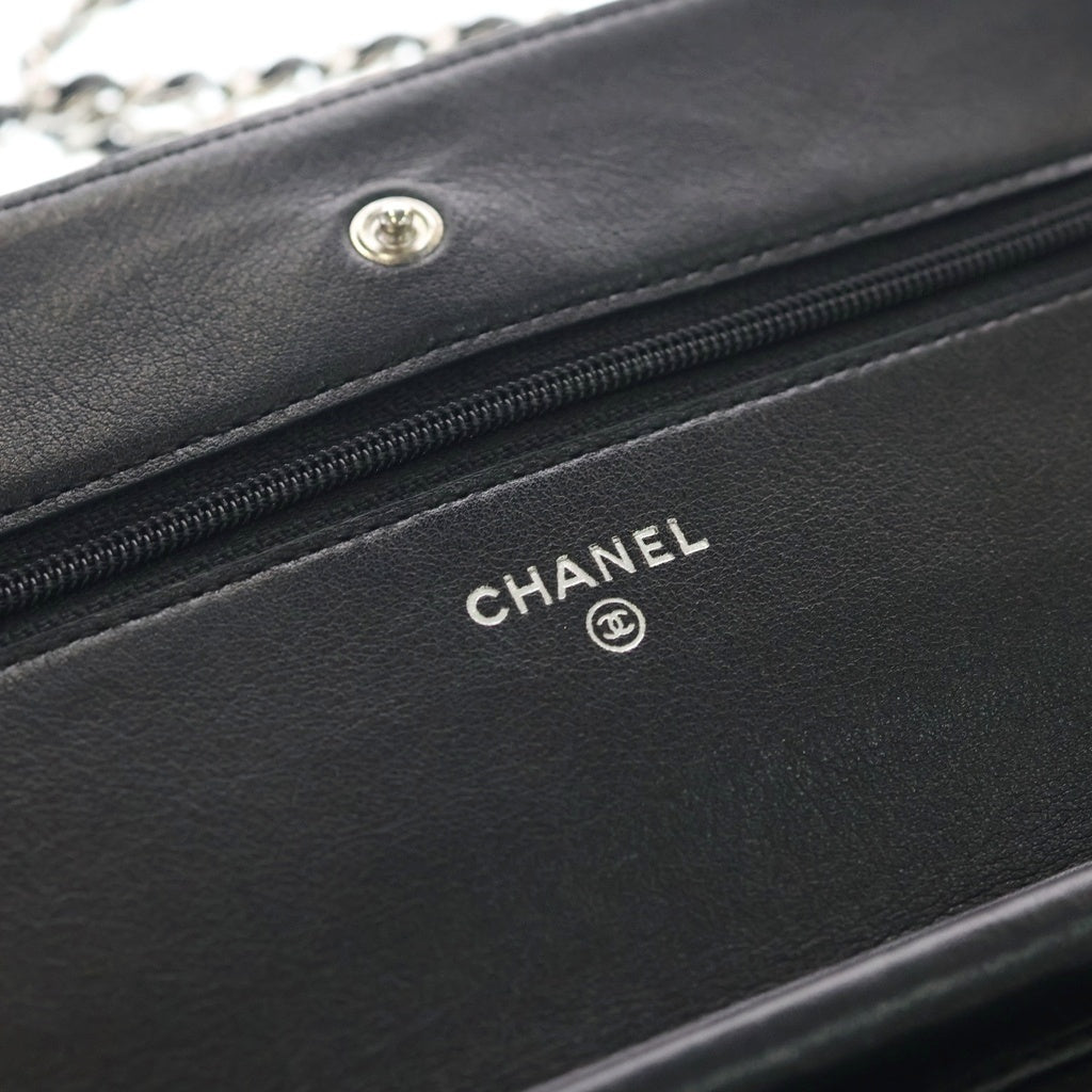CHANEL(シャネル) Chain Wallet ココマーク キャビアスキン チェーンウォレット ショルダーバッグ ブラック A48654