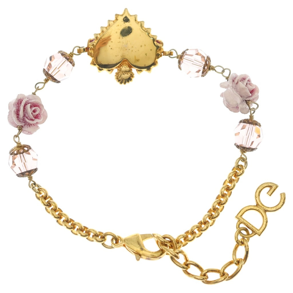 DOLCE & GABBANA(ドルチェアンドガッバーナ) Heart Charm Bracelet ハートチャームブレスレット ゴールド レディース