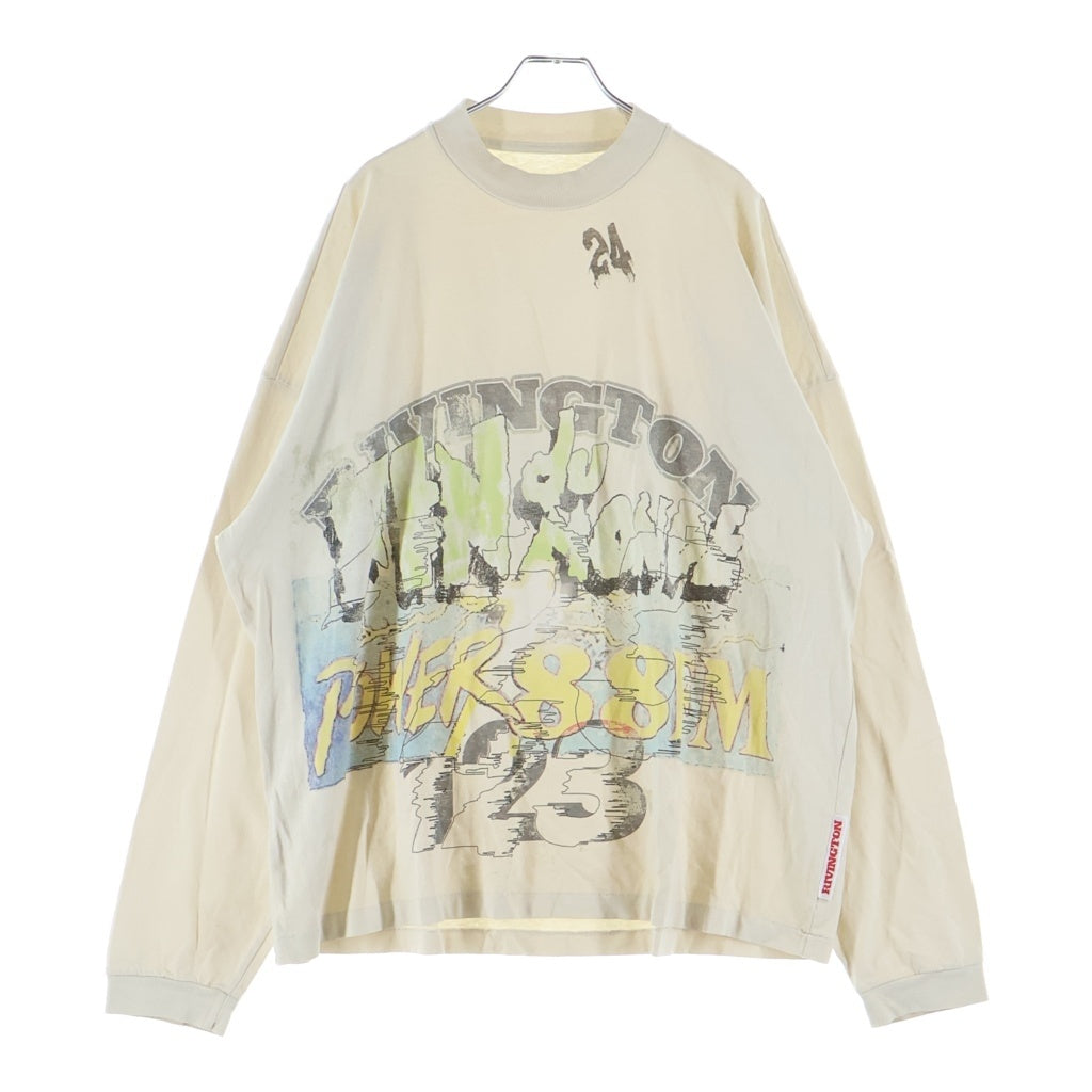 RIVINGTON roi Rebis(リヴィントンロイレビス) 24AW FIN DU MONDE ファン デュ モンド 長袖Tシャツ ロングスリーブ カットソー クルーネック ホワイト