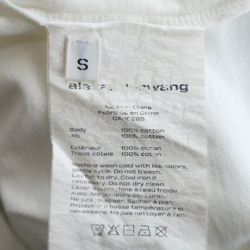 ALEXANDER WANG(アレキサンダーワン) Gradation T-Shirt ロゴ刺繍 クロップド 半袖Tシャツ ブルー レディース