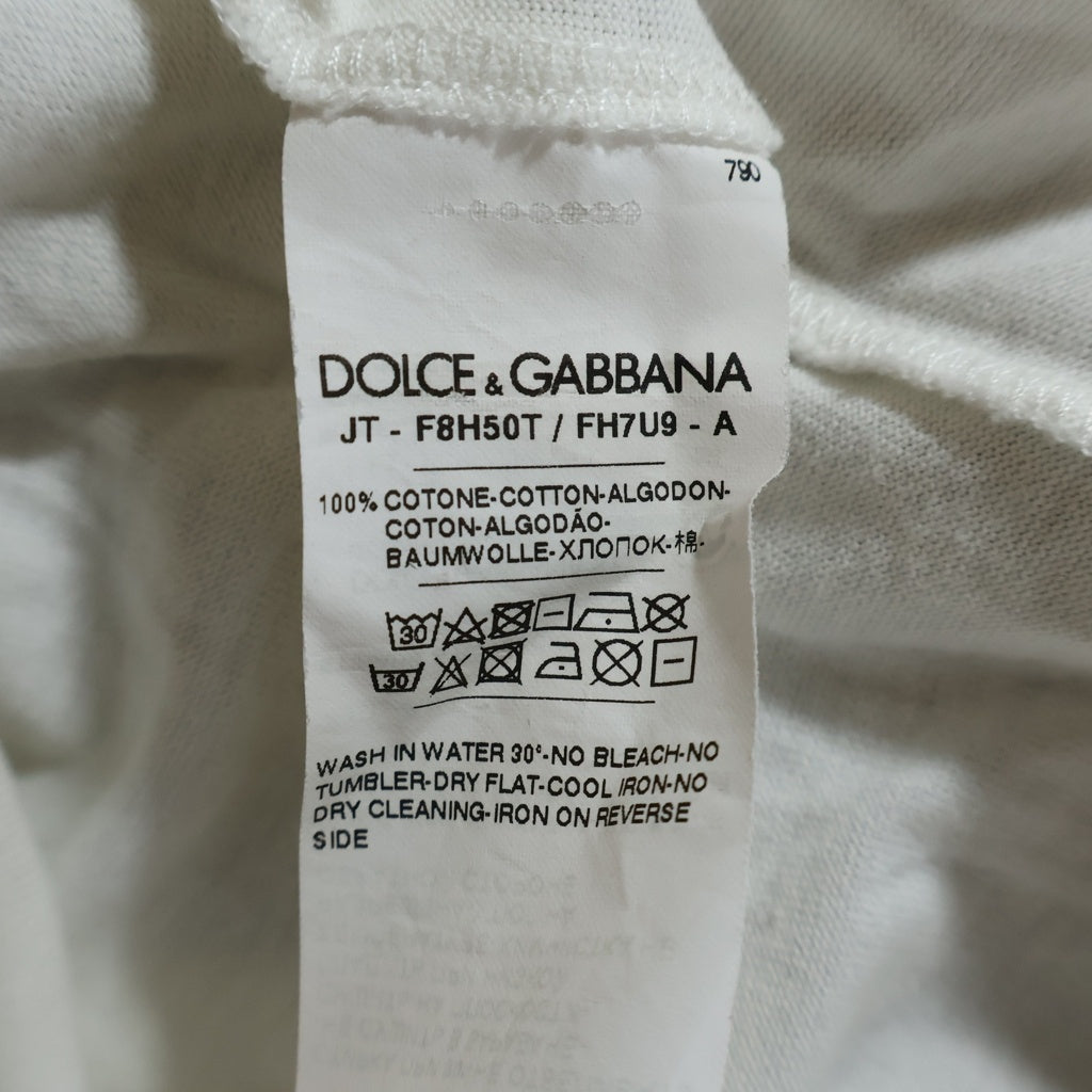 DOLCE & GABBANA(ドルチェアンドガッバーナ) 18SS Queen Of Hearts T-Shirt 半袖Tシャツ ホワイト F8H50T FH7U9