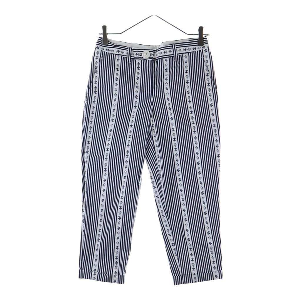 miumiu(ミュウミュウ) Stripe Pants 総柄 ストライプパンツ ホワイト レディース MP521