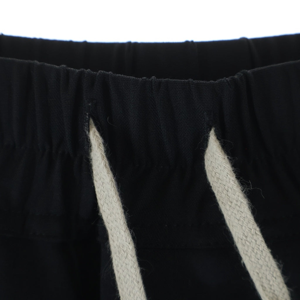 Rick Owens(リックオウエンス) 22SS Drawstring Slim Cropped Pants ドローストリング スリムクロップドパンツ ブラック RU01B1395-ZLSC