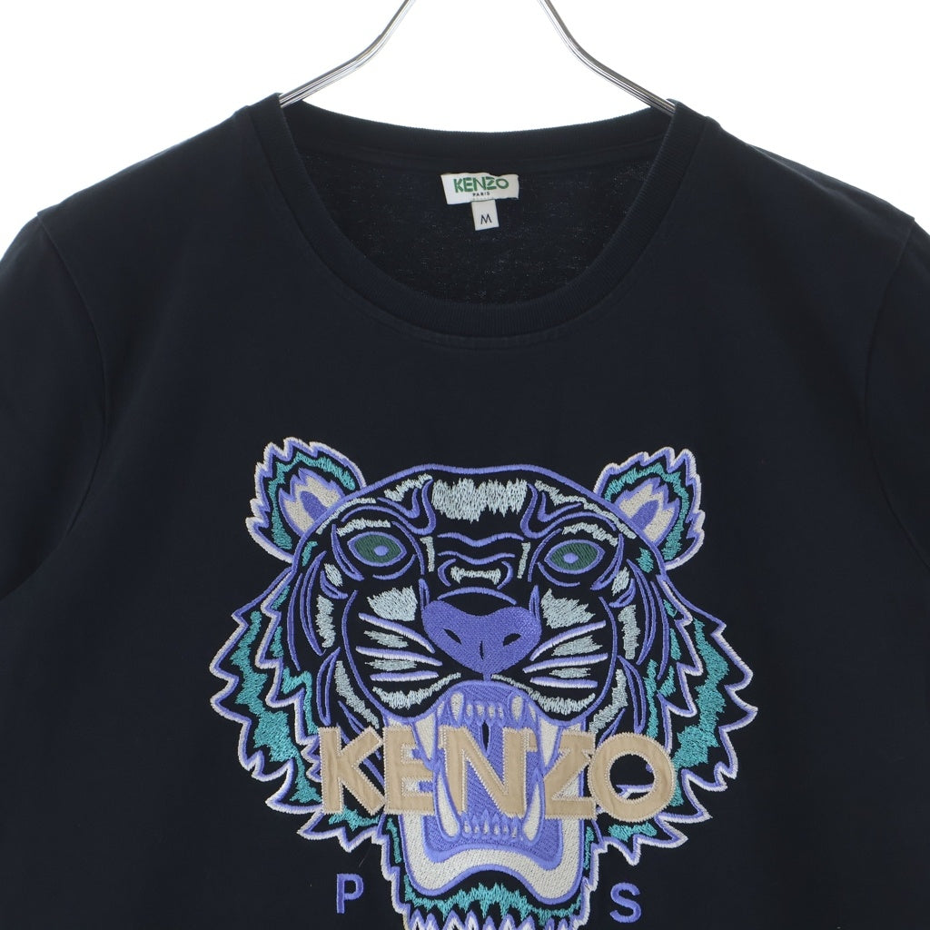 KENZO(ケンゾー) Dress Tiger タイガー刺繍 ドレスワンピース 半袖Tシャツ ブラック レディース FA52RO7574V9