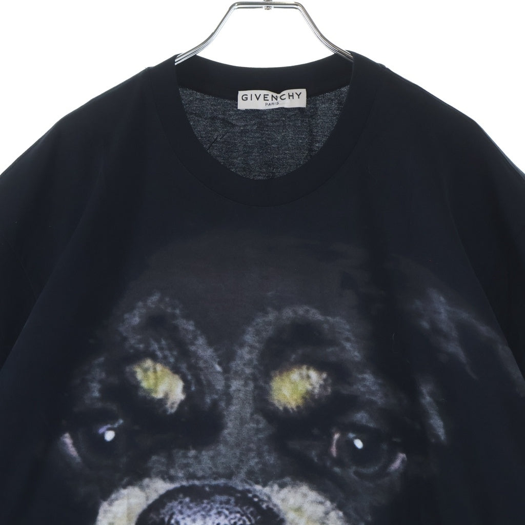 GIVENCHY(ジバンシィ) 18SS Rottweiler T-Shirt ロットワイラー ドッグプリント半袖Tシャツ ブラック BM705L3Y1P