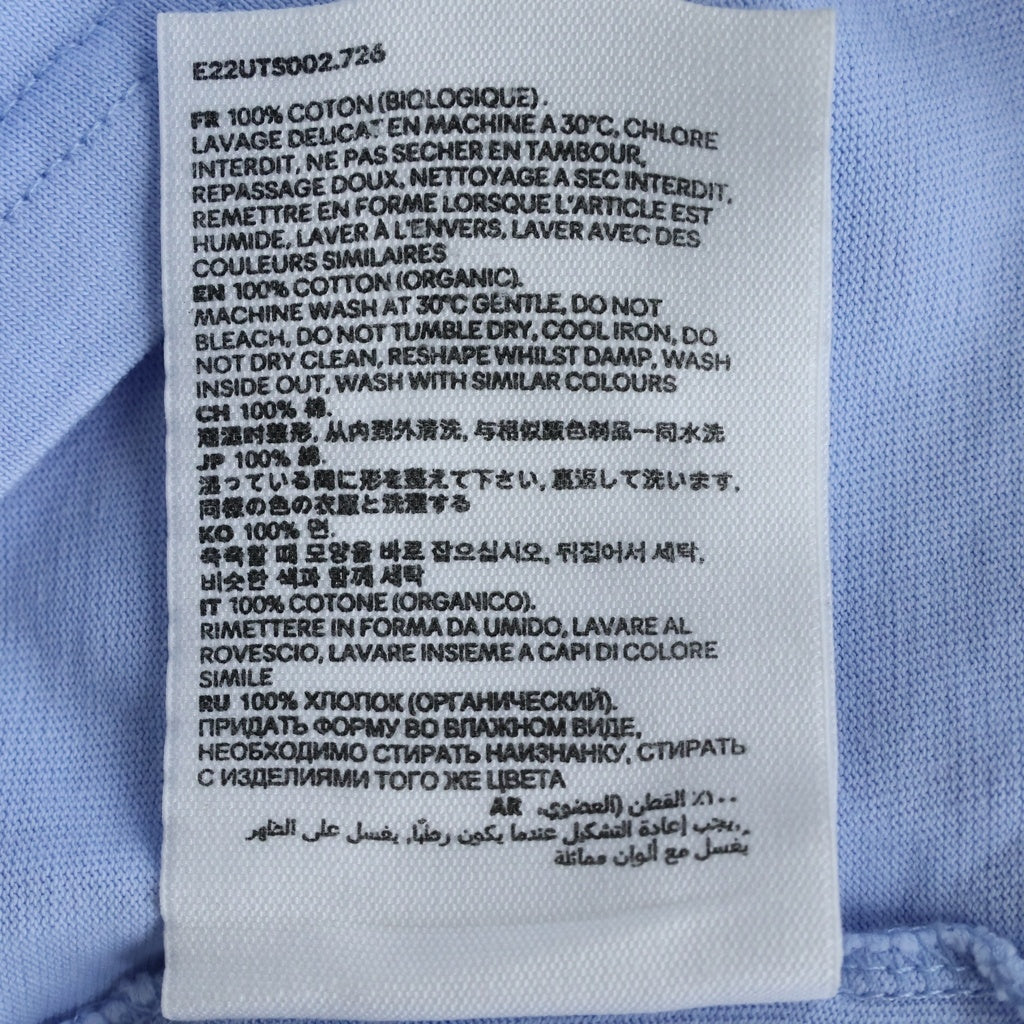 AMI Alexandre Mattiussi(アミアレクサンドルマテュッシ) T-Shirt ハートロゴ刺繍 半袖Tシャツ ブルー E22UTS002.726
