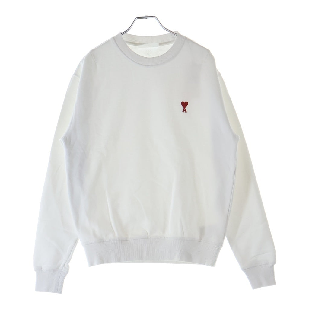 AMI Alexandre Mattiussi(アミアレクサンドルマテュッシ) Sweatshirt ロゴ刺繍 クルーネックスウェットトレーナー ホワイト A21HJ007.730