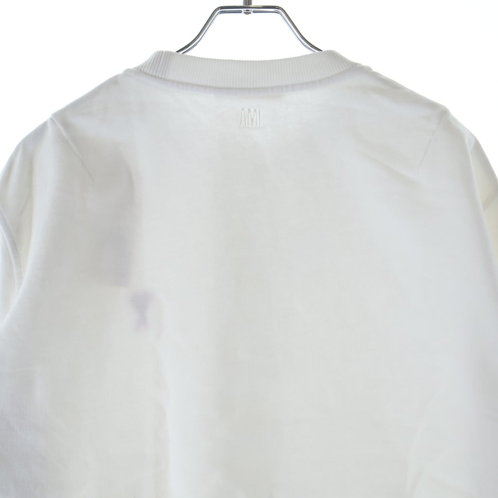 AMI Alexandre Mattiussi(アミアレクサンドルマテュッシ) Sweatshirt ロゴ刺繍 クルーネックスウェットトレーナー ホワイト A21HJ007.730