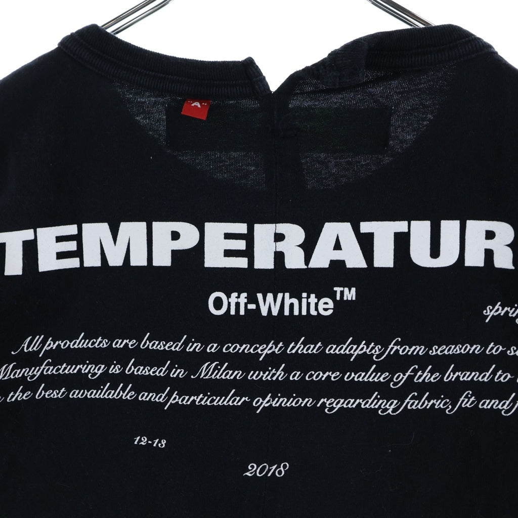 OFF-WHITE(オフホワイト) 18SS Temperature T-Shirt 半袖Tシャツ ブラック OMAA032S18185089