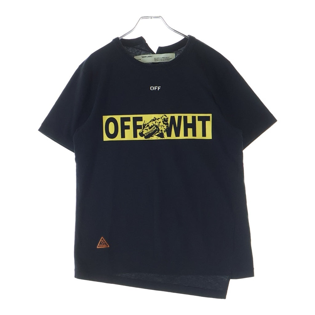 OFF-WHITE(オフホワイト) 18SS Moto Spliced T-Shirt 半袖Tシャツ ブラック OMAA032S18185083