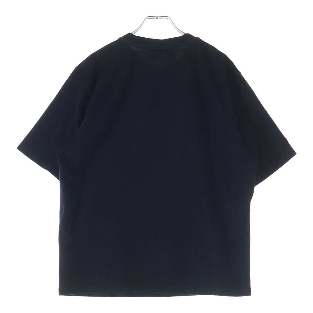 AMI Alexandre Mattiussi(アミアレクサンドルマテュッシ) T-Shirt ハートロゴ刺繍 半袖Tシャツ ブラック BFUTS005.726