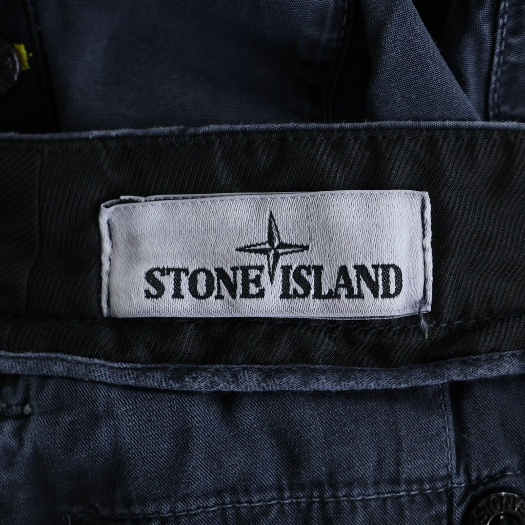 STONE ISLAND(ストーンアイランド) RE-T Cargo Pants ロゴワッペン フェード加工 カーゴパンツ グレー 7015319WA