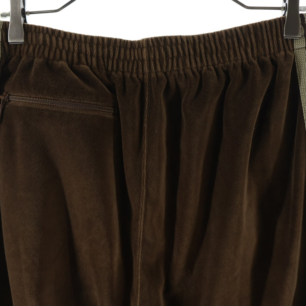 Needles(ニードルス) 22AW NARROW TRACK PANT LQ236 ベロアトラック パンツ ブラウン