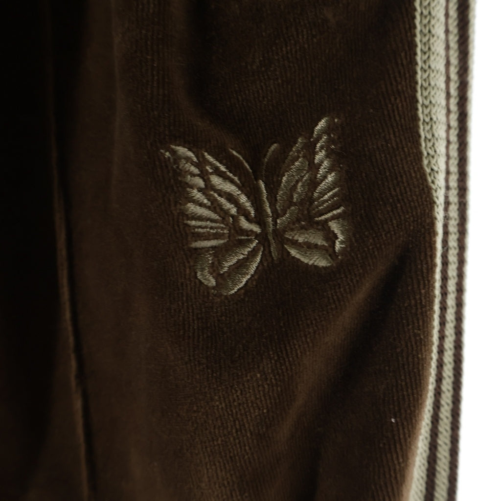 Needles(ニードルス) 22AW NARROW TRACK PANT LQ236 ベロアトラック パンツ ブラウン