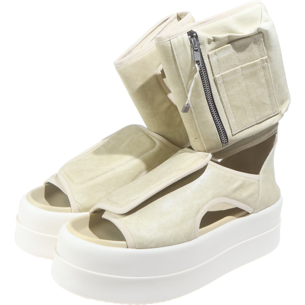 DRKSHDW(ダークシャドウ) DOUBLE BUMPER ANKLE STRAP ダブルバンパー アンクルストラップ ハイカットシューズ サンダル ベージュ DS01E3837-SCF