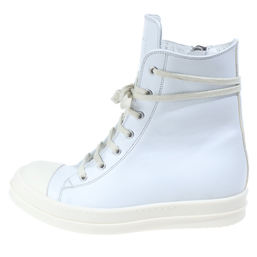 Rick Owens(リックオウエンス) HOLLYWOOD HIGH SNEAKERS レザーハイカットスニーカー ホワイト RO01E7890-LCP
