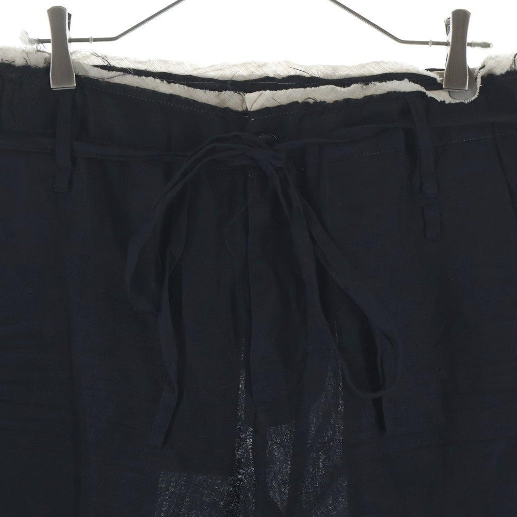 POST ARCHIVE FACTION(ポストアーカイブファクション) 26SS Drifter Single Trousers 26S-23BL ドリフター シングル トラウザーズ リネン パンツ ブラック