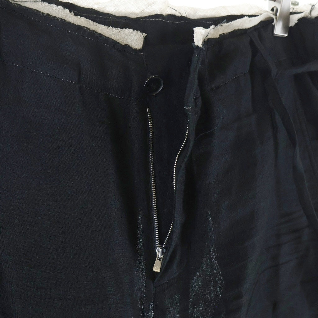 POST ARCHIVE FACTION(ポストアーカイブファクション) 26SS Drifter Single Trousers 26S-23BL ドリフター シングル トラウザーズ リネン パンツ ブラック
