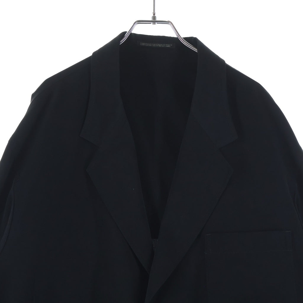Yohji Yamamoto POUR HOMME(ヨウジヤマモト プールオム) 26SS TA TUXEDO EMBROIDERED TAB JACKET HK-J86-510 タキシード エンブロイダリー タブジャケット ブラック