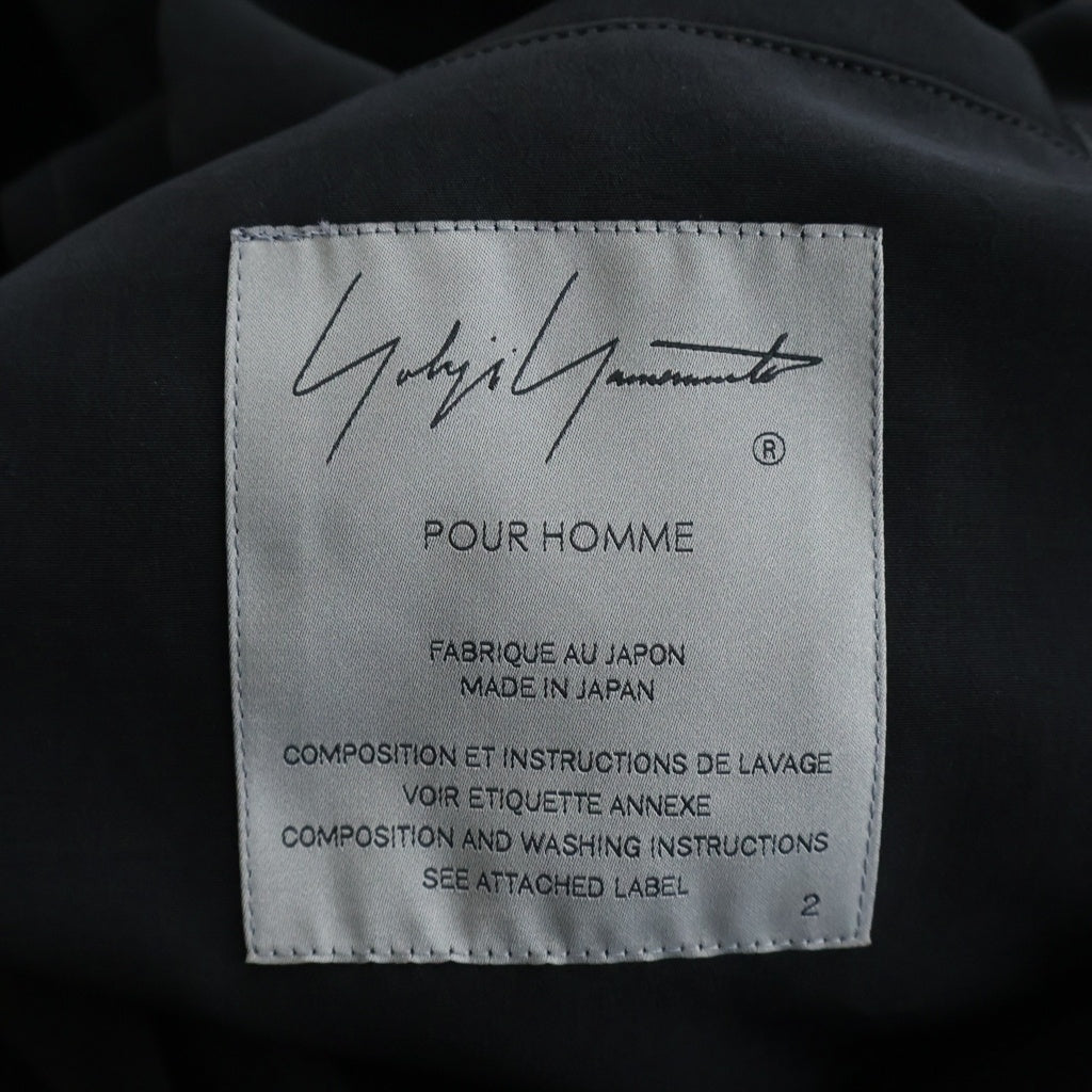 Yohji Yamamoto POUR HOMME(ヨウジヤマモト プールオム) 26SS TA TUXEDO EMBROIDERED TAB JACKET HK-J86-510 タキシード エンブロイダリー タブジャケット ブラック