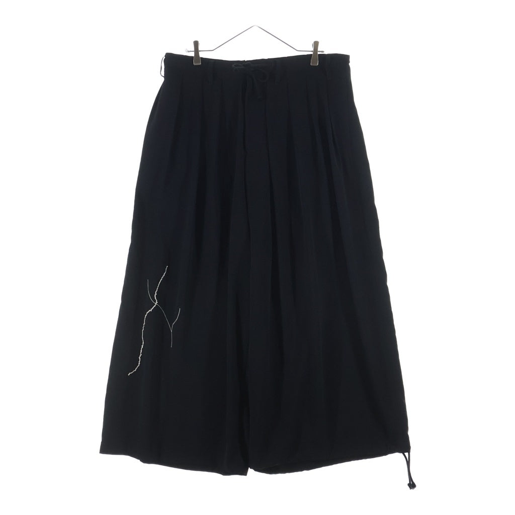 Yohji Yamamoto POUR HOMME(ヨウジヤマモト プールオム) 26SS TA TUXEDO EMBROIDERED BALLOON PANTS HK-P73-510 タキシード エンブロイダリー バルーンパンツ ブラック