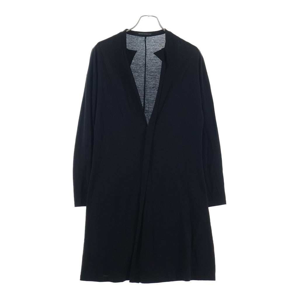 Yohji Yamamoto(ヨウジヤマモト) 比翼 コットン ロング カーディガン FW-J25-009 ブラック