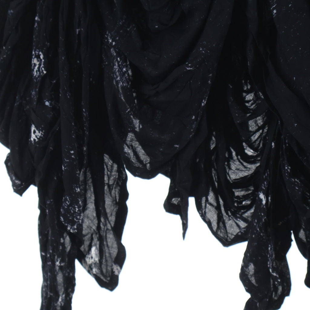 LIMI feu(リミフゥ) GALAXY PT GATHER SKIRT LK-S02-208 ギャラクシー プリント ロングスカート レディース ブラック