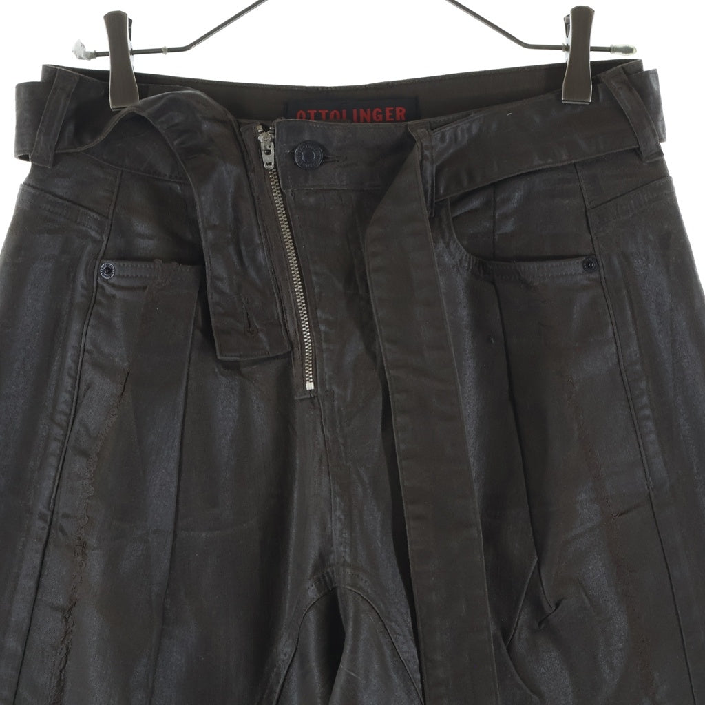 NO BRAND(ノーブランド) OTTOLINGER【オットリンガー】 26SS GLAZED BAGGY JEANS グレイズド バギー ジーンズ レディース ブラウン