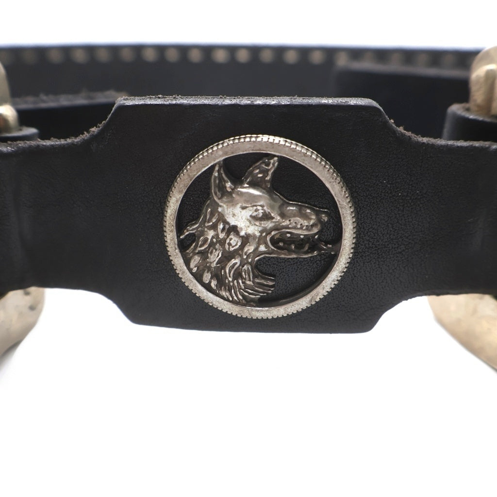 ENFANTS RICHES DEPRIMES(アンファンリッシュデプリメ) STUDDED ROSE BELT スタッズ ローズバックル レザーベルト ブラック