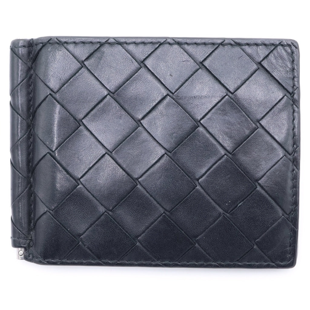 BOTTEGA VENETA(ボッテガヴェネタ) イントレチャート マネークリップ ウォレット 財布 ブラック