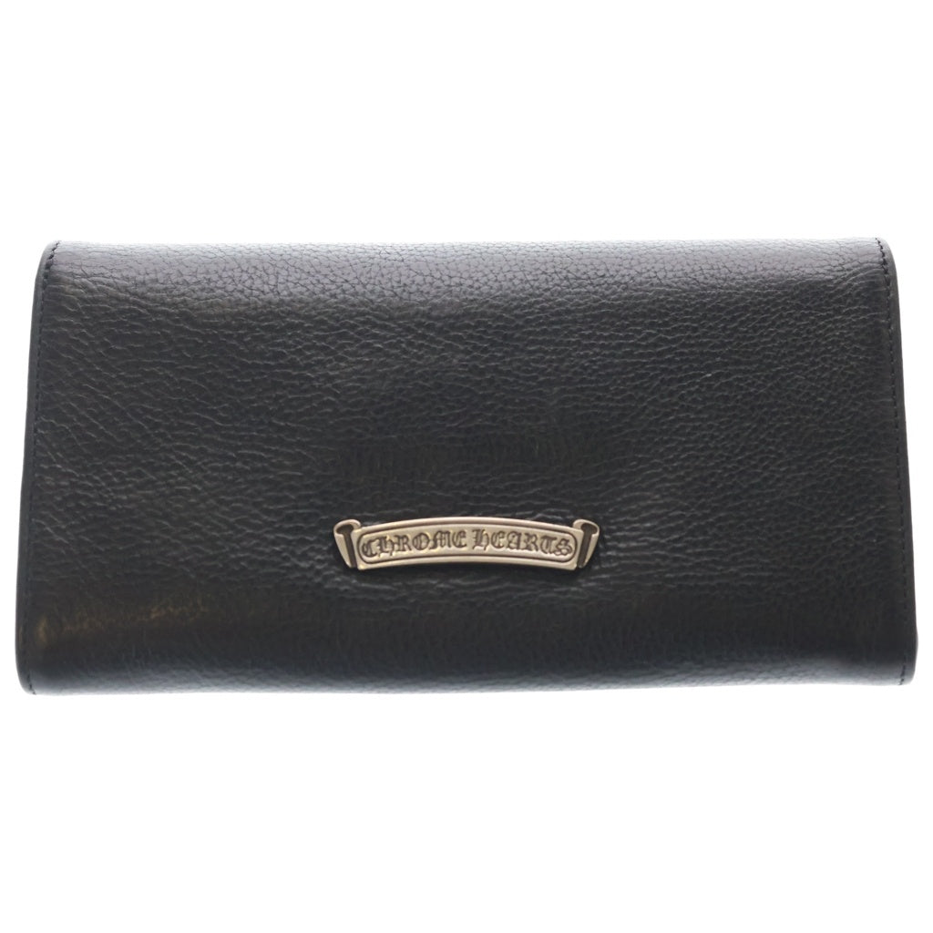 CHROME HEARTS(クロムハーツ) JUDY ジュディ クロスボールボタンレザーウォレット財布 ブラック