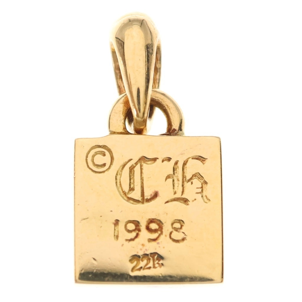 CHROME HEARTS(クロムハーツ) 22K FRAMED CH PLUS 1DIA フレームドCHプラス 1ダイヤ ペンダント トップ ゴールド