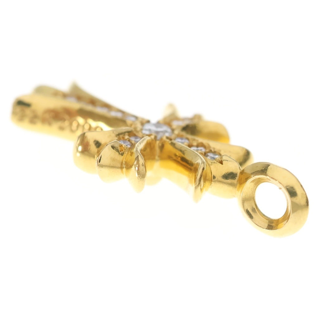 CHROME HEARTS(クロムハーツ) 22K TNY CRSF P/DIA タイニーファットクロス PAVEダイヤ ペンダントトップ ゴールドBCA033
