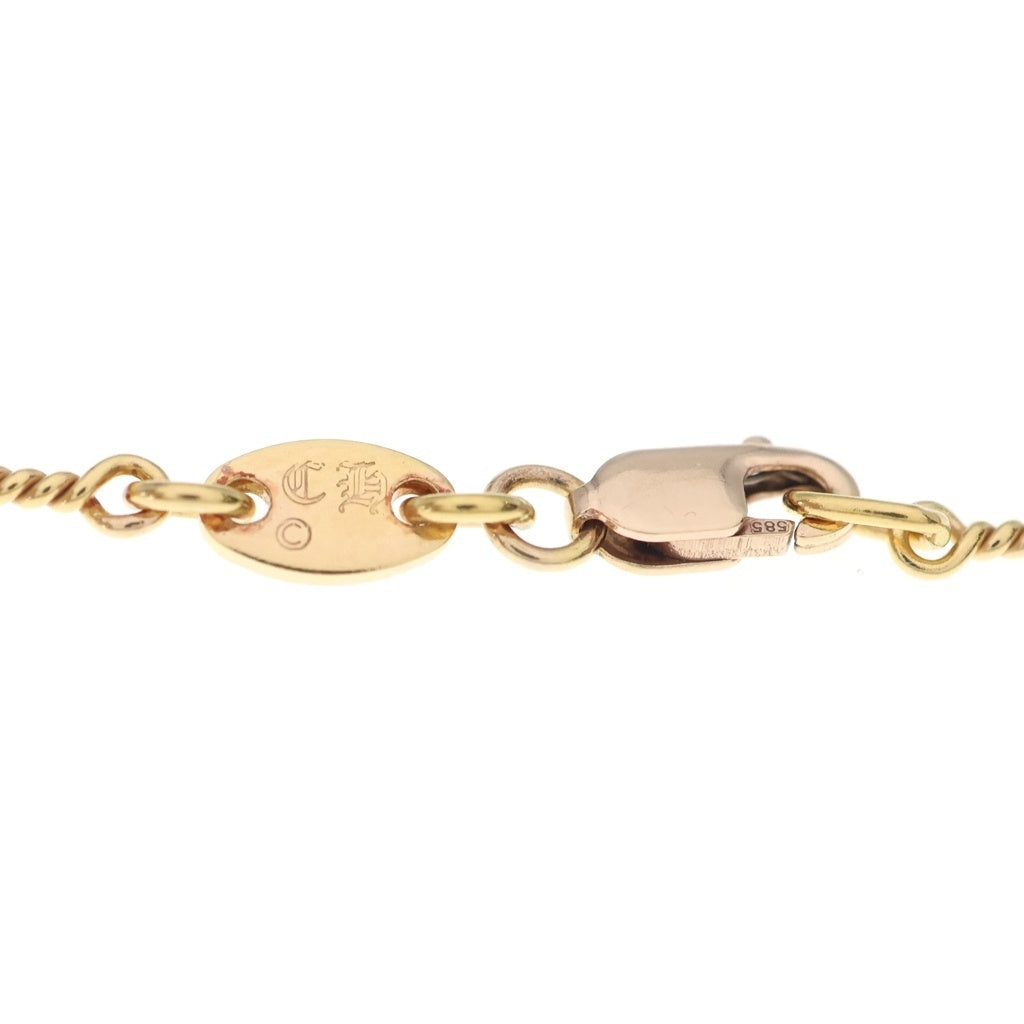 CHROME HEARTS(クロムハーツ) 22K NECKCHAIN T18 ツイストチェーンネックレス 18inch ゴールドBCA014