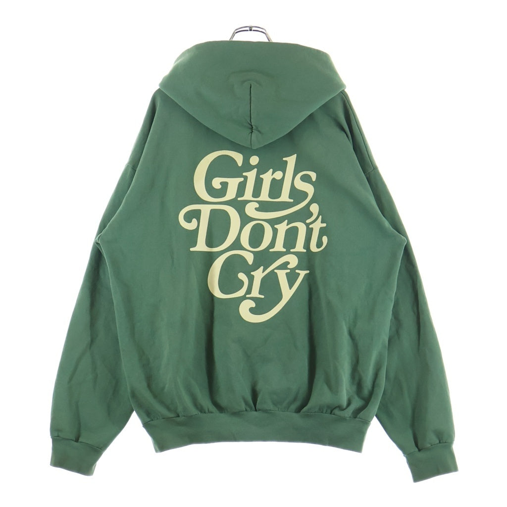 Girls Don't Cry(ガールズドントクライ) LOGO HOODIE プルオーバー パーカー グリーン