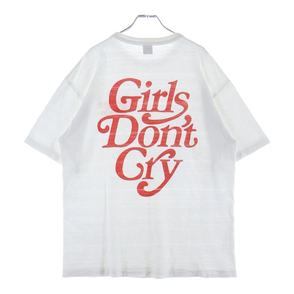 HUMAN MADE(ヒューマンメイド) 23AW ×GIRLS DON'T CRY OTSUMO PLAZA限定 ×ガールズドントクライ ロゴプリント 半袖カットソー Tシャツ オツモプラザ限定 ホワイト
