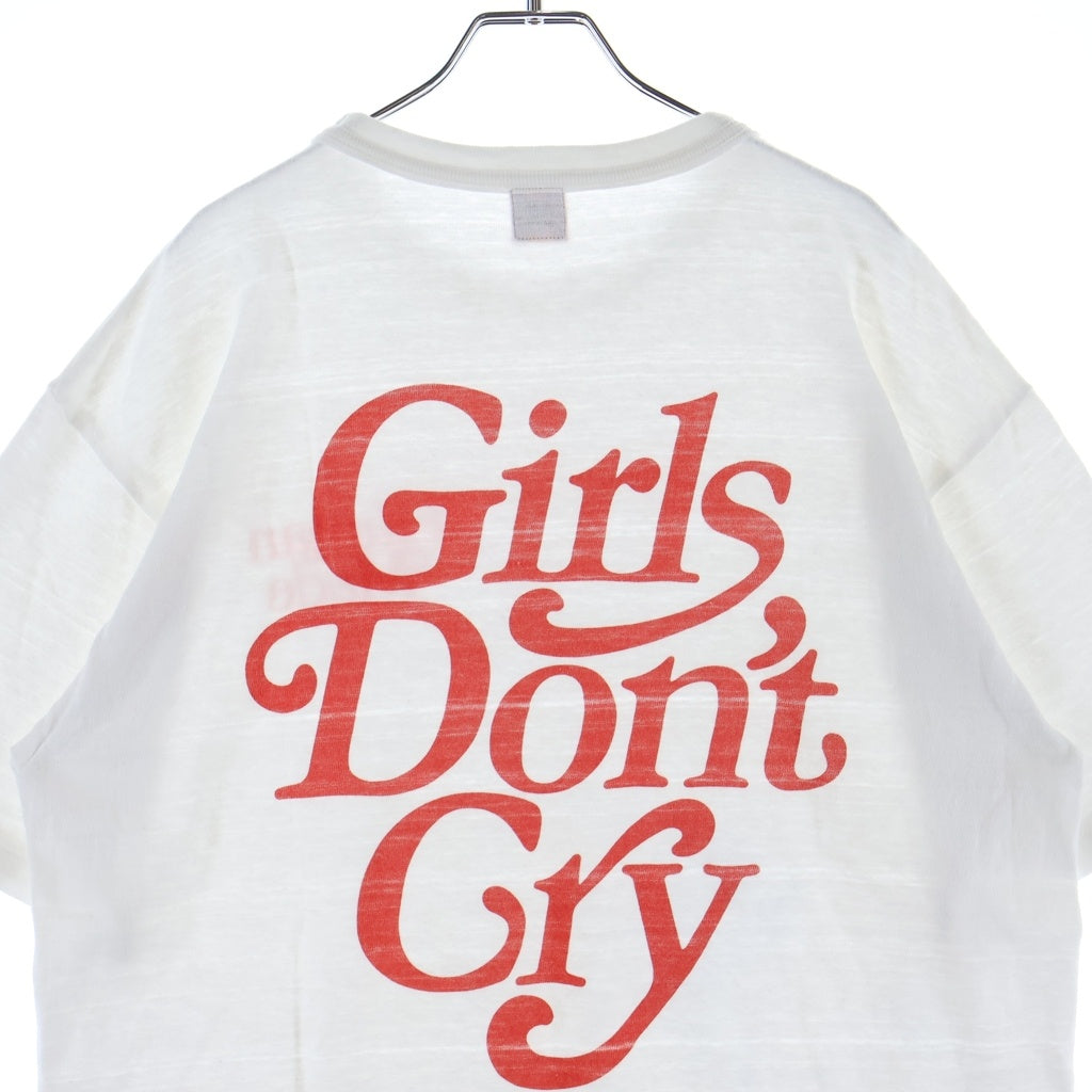 HUMAN MADE(ヒューマンメイド) 23AW ×GIRLS DON'T CRY OTSUMO PLAZA限定 ×ガールズドントクライ ロゴプリント 半袖カットソー Tシャツ オツモプラザ限定 ホワイト