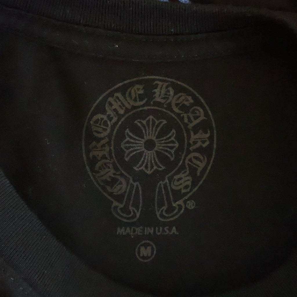 CHROME HEARTS(クロムハーツ) FOTI S/S フォティ バックスクロールラベル マハリアプリント半袖Tシャツカットソー ブラック