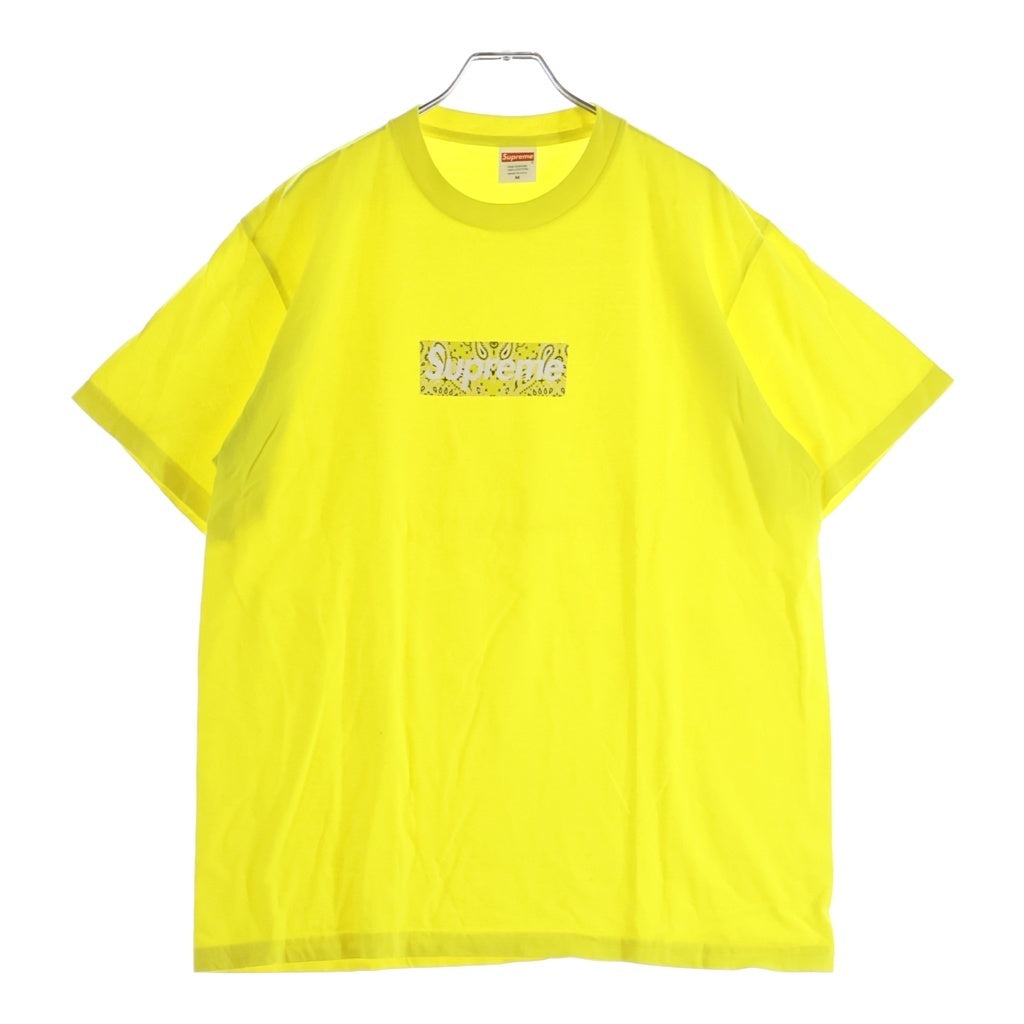 SUPREME(シュプリーム) 19AW Bandana Box Logo Tee バンダナ ボックスロゴ プリント クルーネック 半袖Tシャツ カットソー イエロー