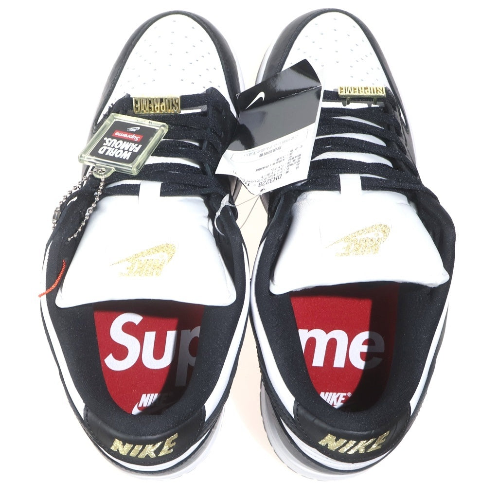 NIKE(ナイキ) ×SUPREME DUNK LOW OG QS DH3228-102 シュプリーム ダンクロー ローカットスニーカー ホワイト/ブラック/ゴールド US9/27.0cm