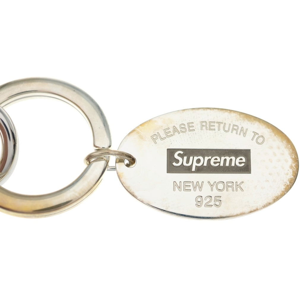 SUPREME(シュプリーム) Return to Tiffany Oval Tag Keyring オーバル タグ キーリング シルバー