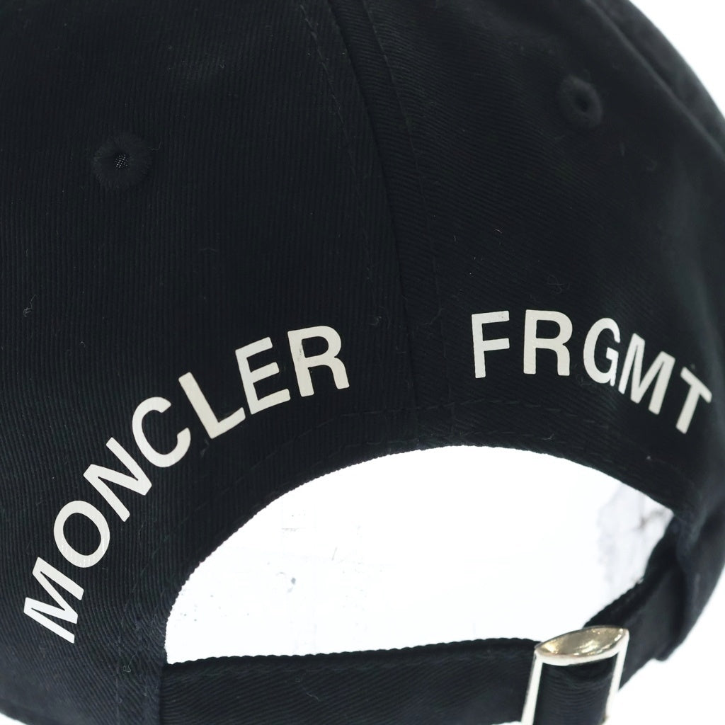MONCLER(モンクレール) ×FRAGMENT DESIGN フラグメント デザイン キャップ 帽子 ブラック C-A9CO-21-1054
