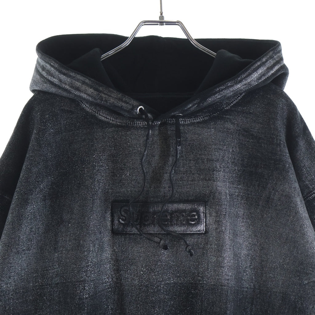 SUPREME(シュプリーム) ×24SS MM6 Maison Margierla メゾンマルジェラ フォイル ボックス ロゴ パーカー ブラック