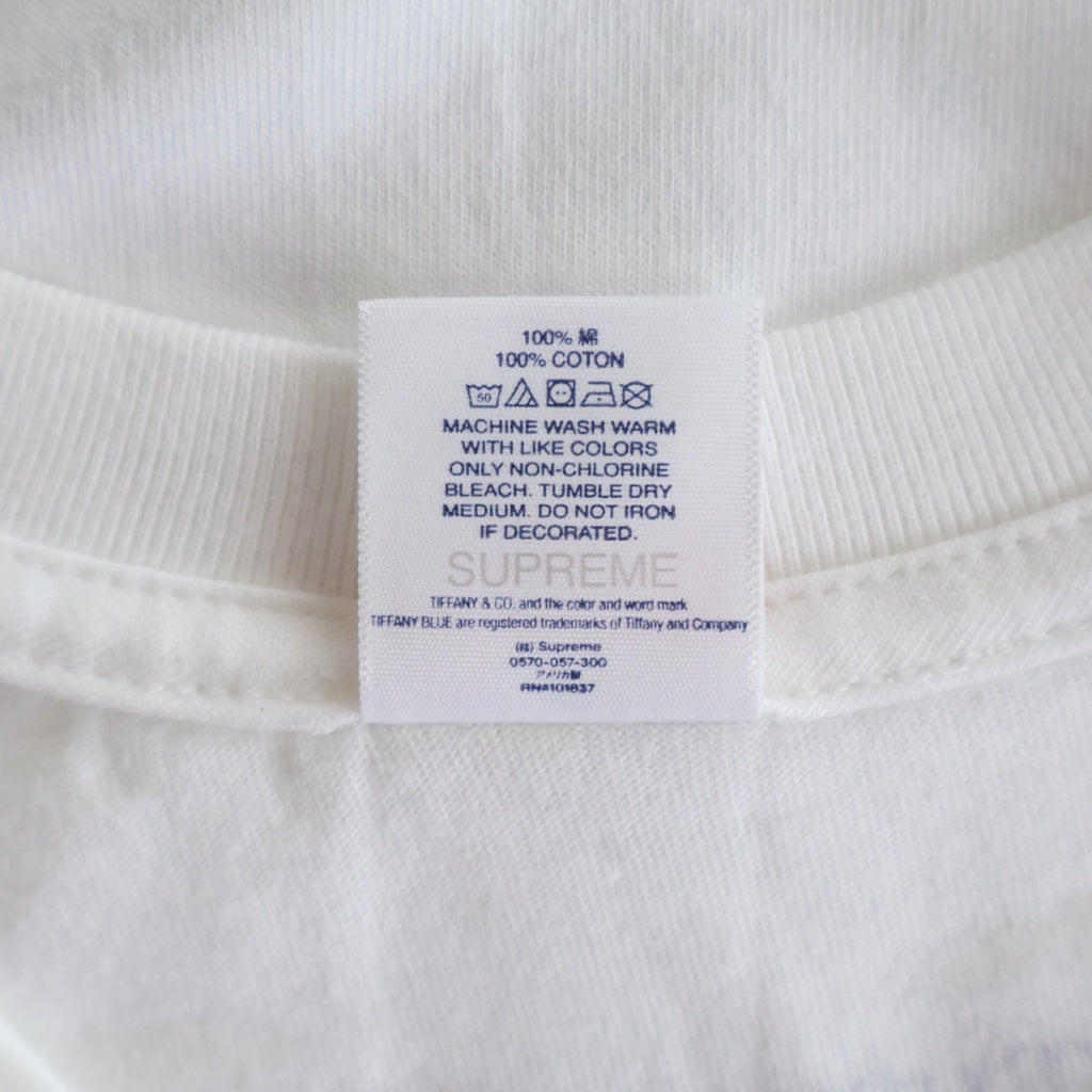 SUPREME(シュプリーム) ×TIFFANY 21AW BOX LOGO TEE ティファニー ボックスロゴティ クルーネックTシャツ ホワイト
