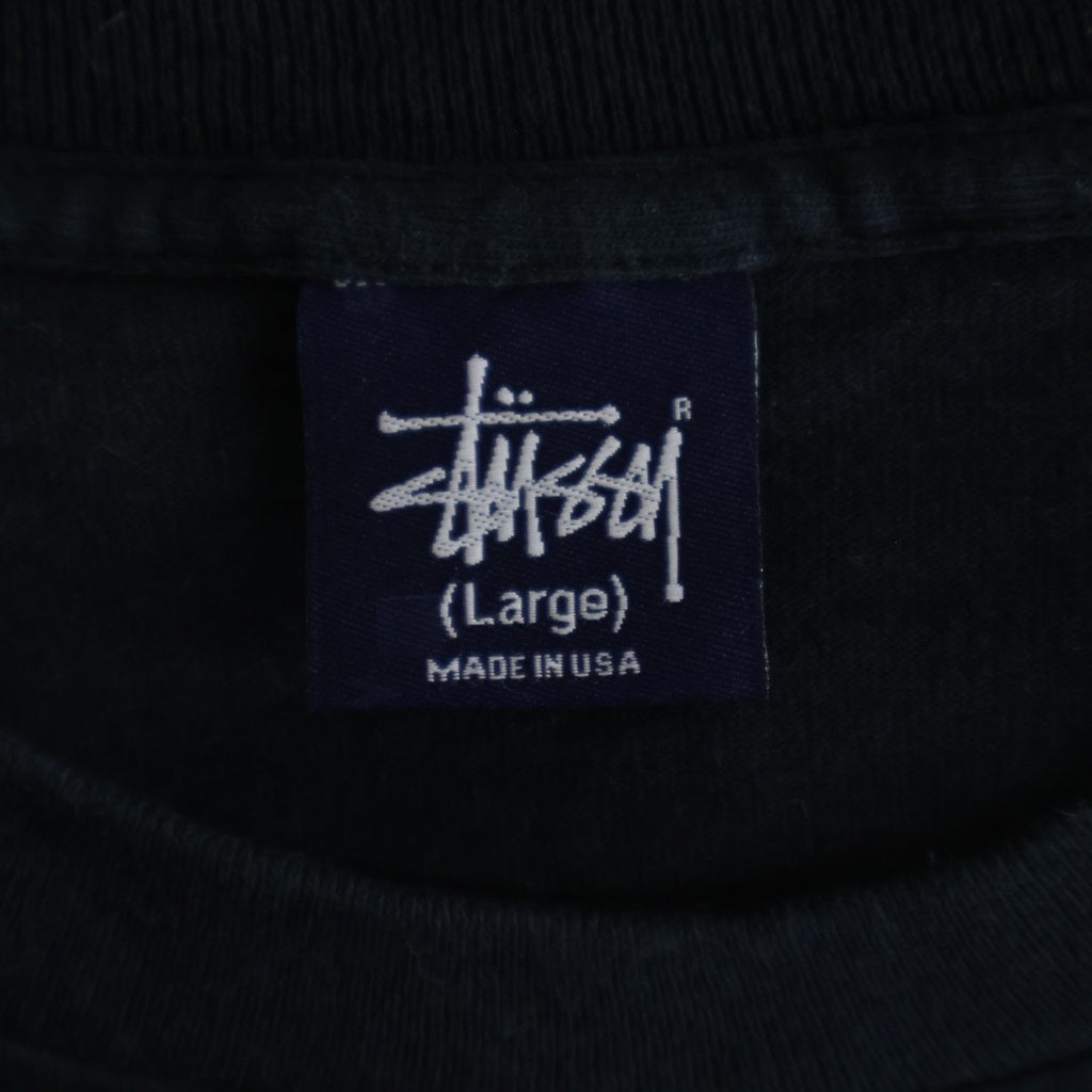 STUSSY(ステューシー) 90SS WORLD LEAGUE ロゴプリント Tシャツ クルーネック カットソー ネイビー