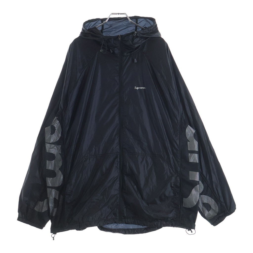 SUPREME(シュプリーム) 22SS Ripstop Hooded Windshell リップストップ フーデッド ウィンドシェル ジップアップジャケット ブラック