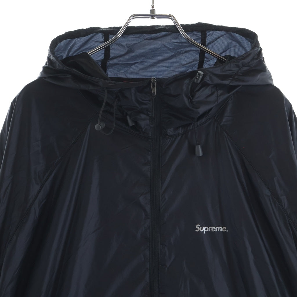 SUPREME(シュプリーム) 22SS Ripstop Hooded Windshell リップストップ フーデッド ウィンドシェル ジップアップジャケット ブラック