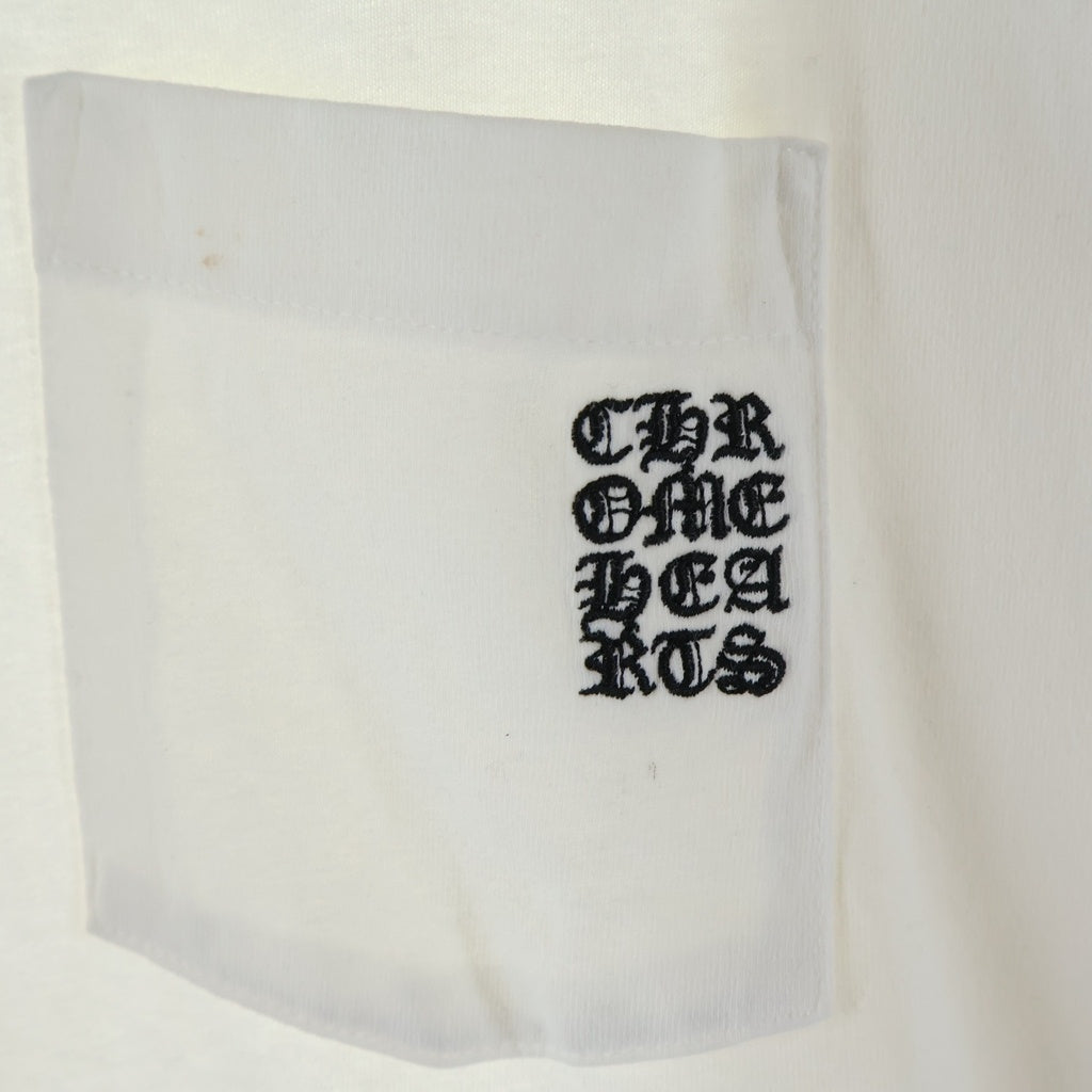 CHROME HEARTS(クロムハーツ) Grp Y Not Light Work Long Sleeve Tee ワイノット ライトワーク ロゴ刺繍 ロングスリーブTシャツ 長袖カットソー ホワイト
