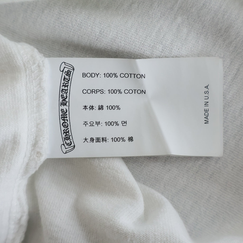 CHROME HEARTS(クロムハーツ) Grp Y Not Light Work Long Sleeve Tee ワイノット ライトワーク ロゴ刺繍 ロングスリーブTシャツ 長袖カットソー ホワイト