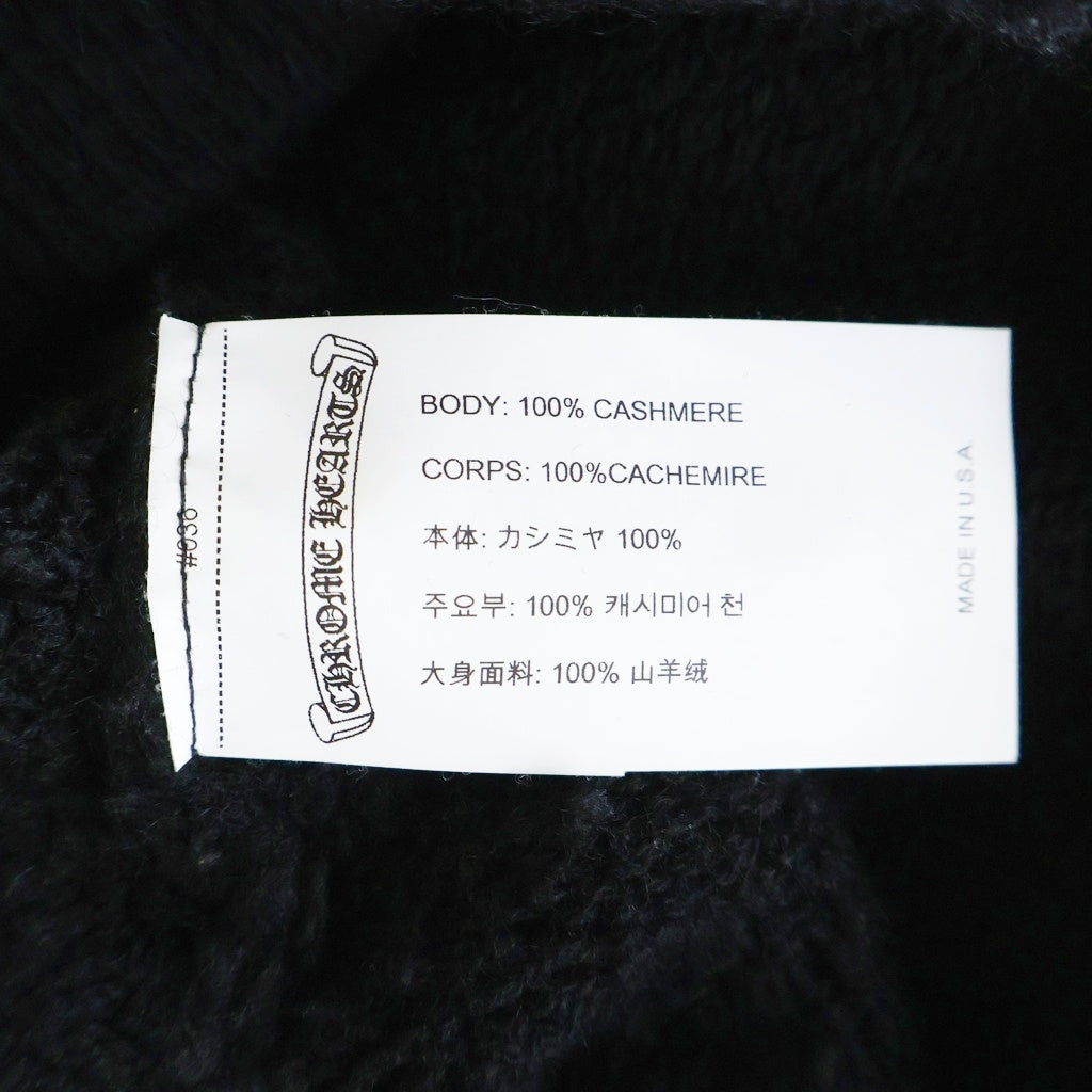 CHROME HEARTS(クロムハーツ) Y NOT Floral Cross Embroidery Crew Neck Cashmere Knit Sweater ワイノット フローラルクロス クルーネックカシミヤニットセーター プルオーバー ニット